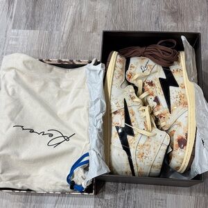 Reves Sport/Kiy ‘85 Hi Men's Porcelain High-Top Sneakers - Cream and Black